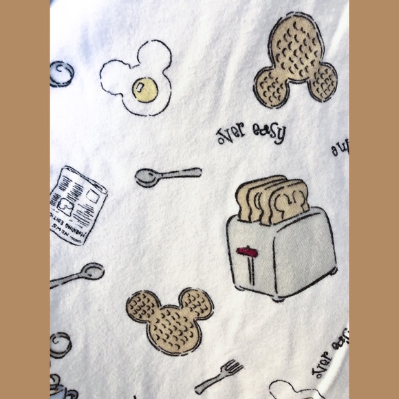 Mickey Mouse disney flannel breakfast pajama pj set size medium - Picture 4 of 8